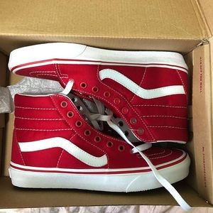 Red high top vans